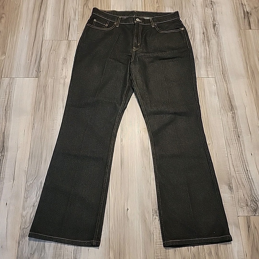 Vintage Levi's 515 Bootcut Flare Jeans  Womens 14 Mis Black ‎ Lower Rise Dark